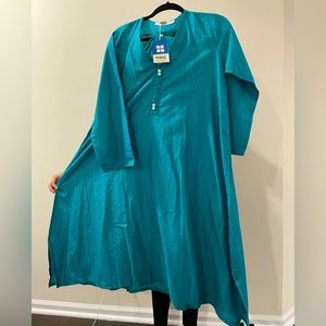 New blue teal kurta kameez gul ahmed